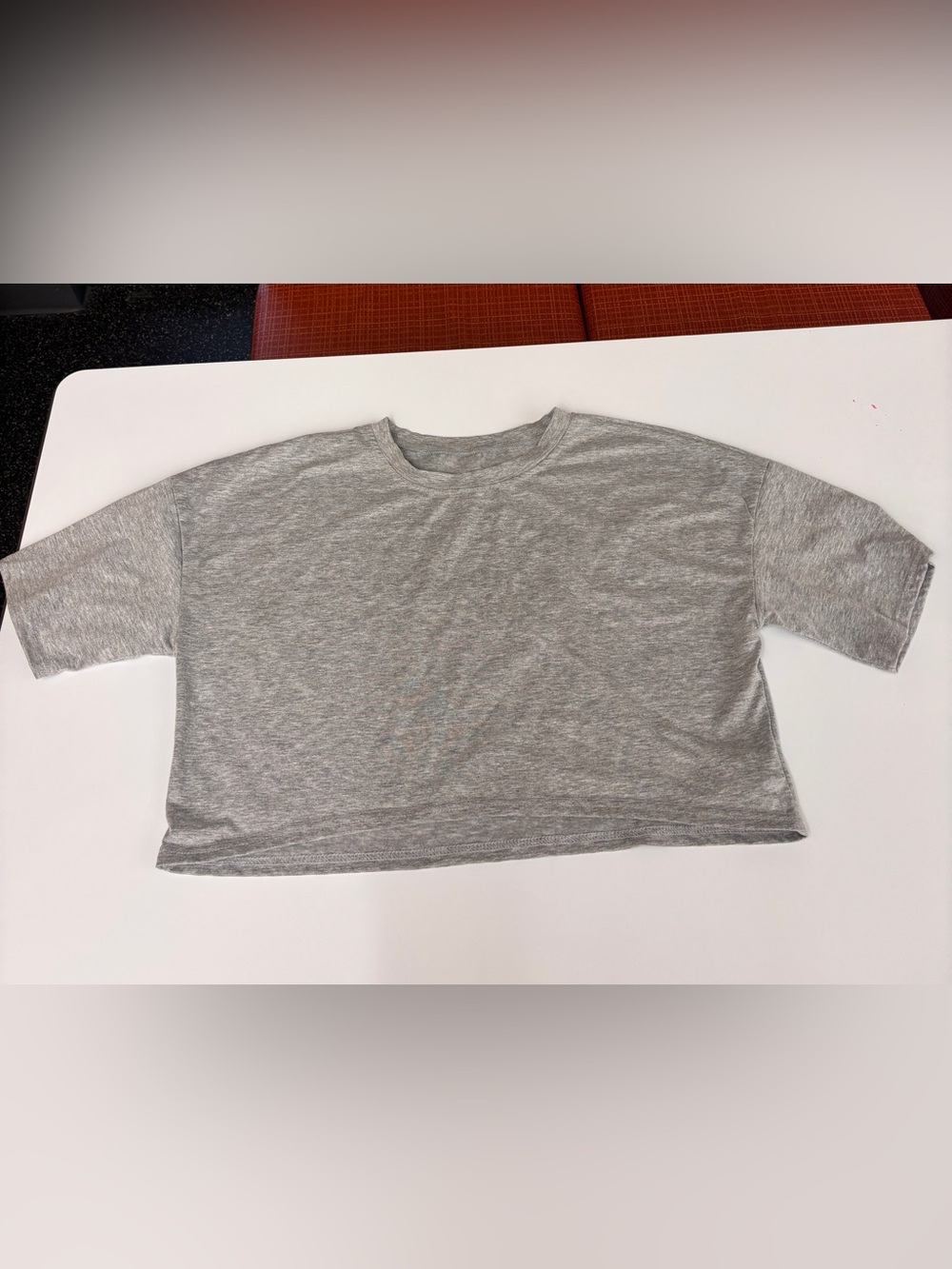 Everyday Heather Grey Crop Tee - Women's Casual Top